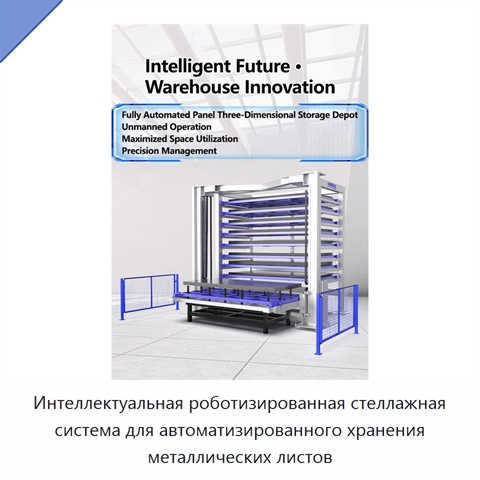 Интеллектуальная роботизированная стеллажная система для автоматизированного хранения металлических листов