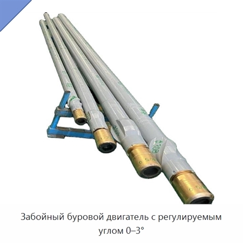 Забойный буровой двигатель с регулируемым углом 0–3°