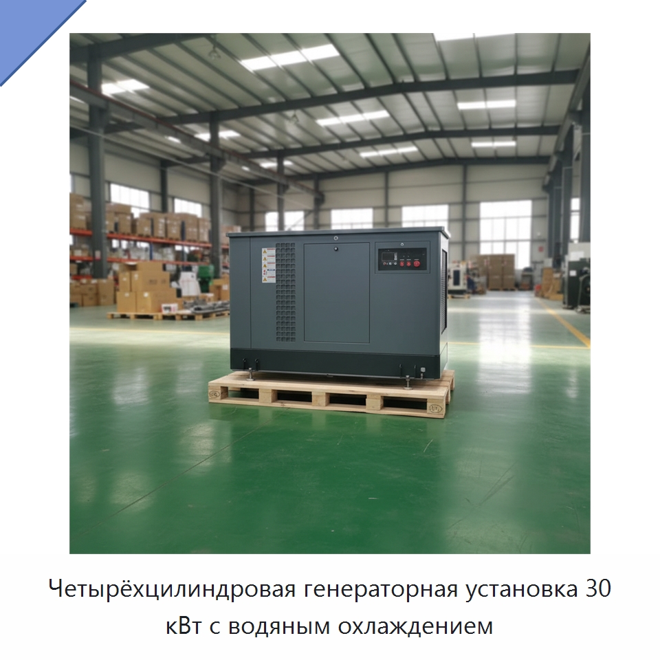 Четырёхцилиндровая генераторная установка 30 кВт с водяным охлаждением — Дизельные генераторы