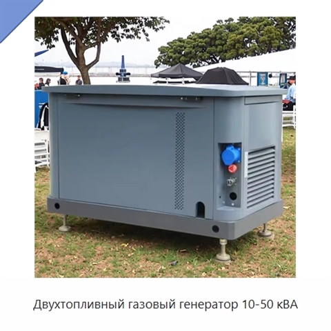 Двухтопливный газовый генератор 10-50 кВА