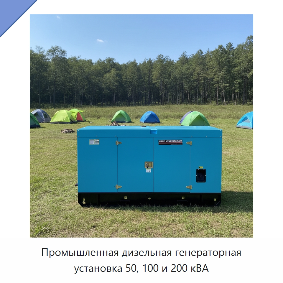 Промышленная дизельная генераторная установка 50, 100 и 200 кВА — Дизельные генераторы