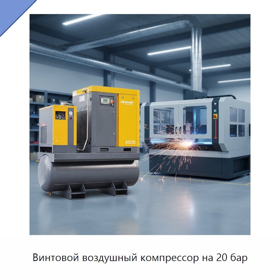 Винтовой воздушный компрессор на 20 бар — Промышленные компрессоры