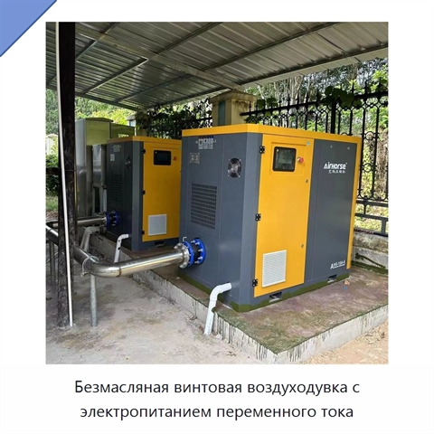 Безмасляная винтовая воздуходувка с электропитанием переменного тока