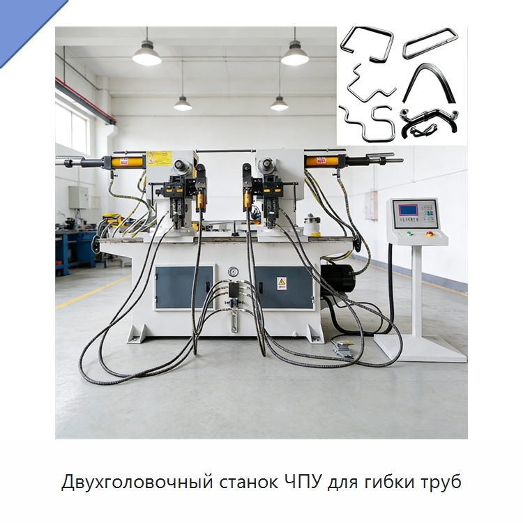 Двухголовочный станок ЧПУ для гибки труб — Станки для обработки труб