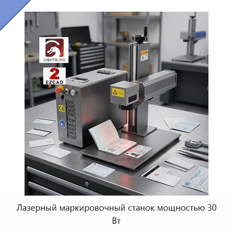 Лазерный маркировочный станок мощностью 30 Вт