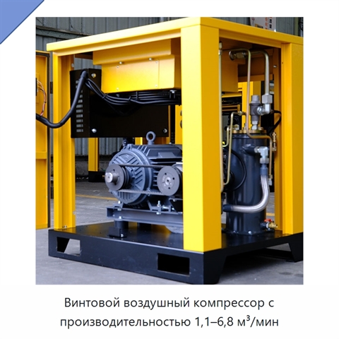 Винтовой воздушный компрессор с производительностью 1,1–6,8 м³/мин