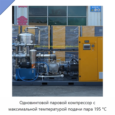 Одновинтовой паровой компрессор с максимальной температурой подачи пара 195 °C