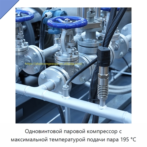 Одновинтовой паровой компрессор с максимальной температурой подачи пара 195 °C