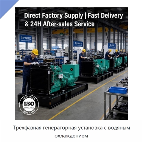 Трёхфазная генераторная установка с водяным охлаждением