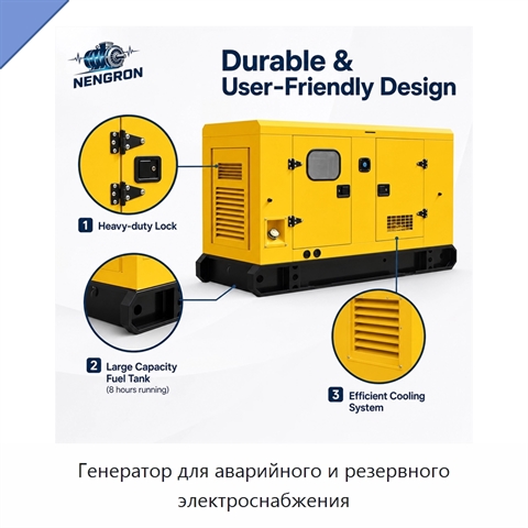 Генератор для аварийного и резервного электроснабжения
