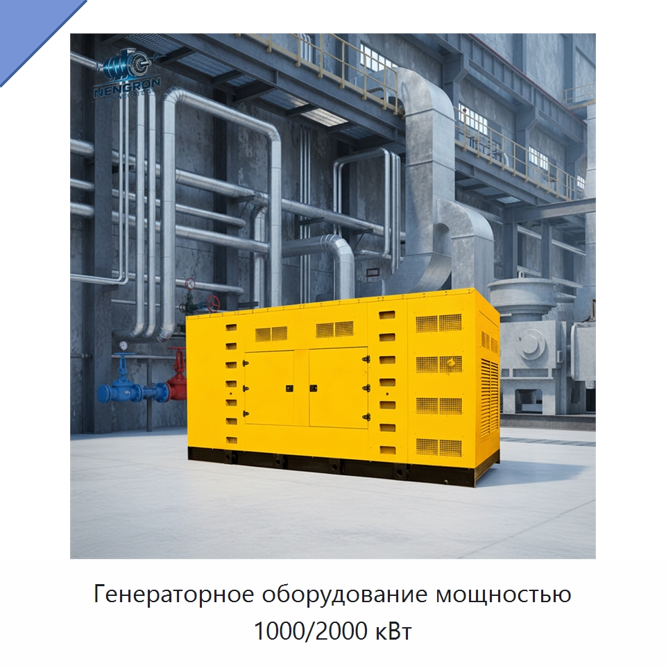 Генераторное оборудование мощностью 1000/2000 кВт — Дизельные генераторы