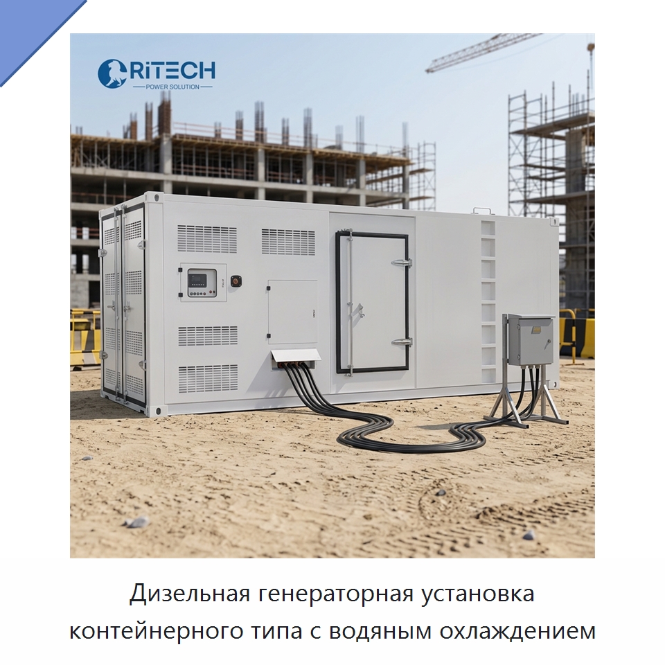 Дизельная генераторная установка контейнерного типа с водяным охлаждением — Дизельные генераторы