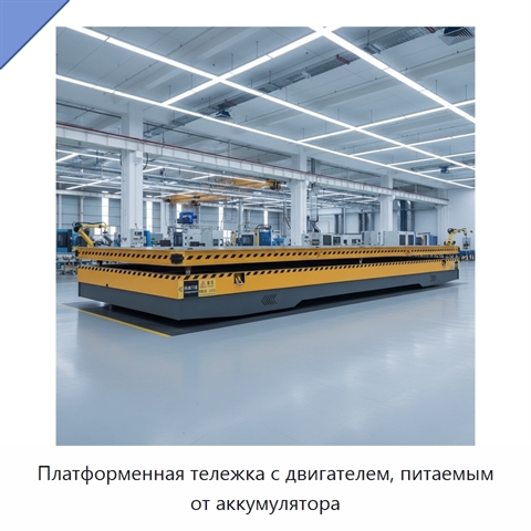 Платформенная тележка с двигателем, питаемым от аккумулятора