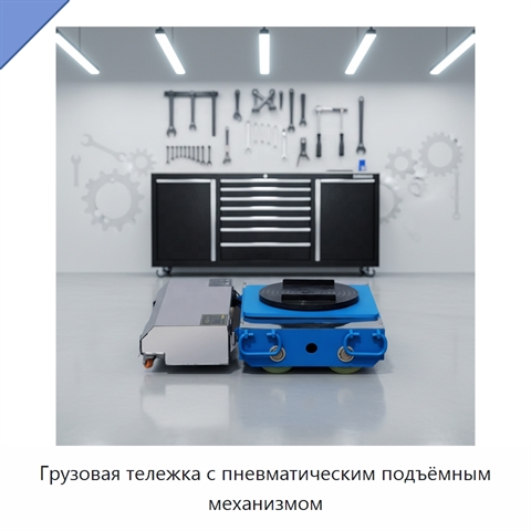 Грузовая тележка с пневматическим подъёмным механизмом