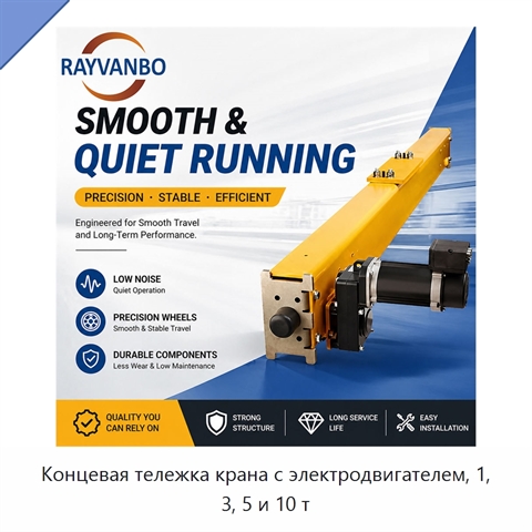 Концевая тележка крана с электродвигателем, 1, 3, 5 и 10 т