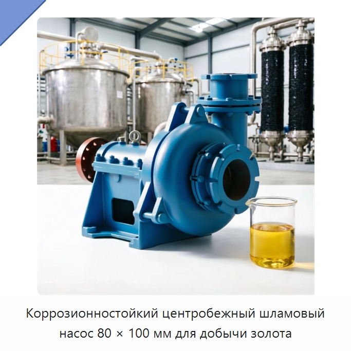 Коррозионностойкий центробежный шламовый насос 80 × 100 мм для добычи золота — Насосы