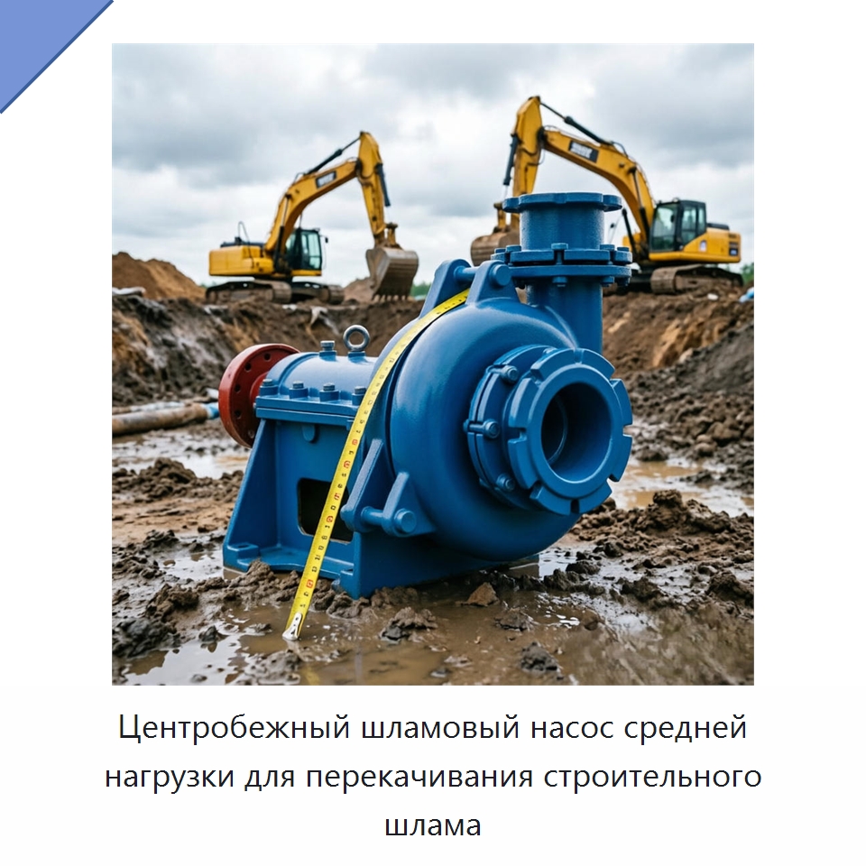 Центробежный шламовый насос средней нагрузки для перекачивания строительного шлама — Насосы