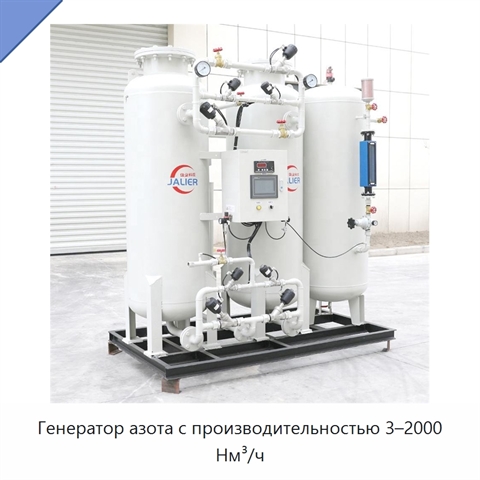 Генератор азота с производительностью 3–2000 Нм³/ч