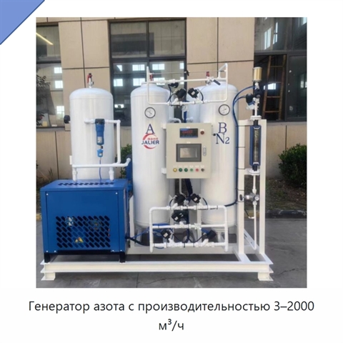 Генератор азота с производительностью 3–2000 м³/ч