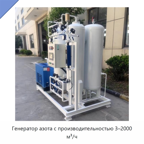 Генератор азота с производительностью 3–2000 м³/ч