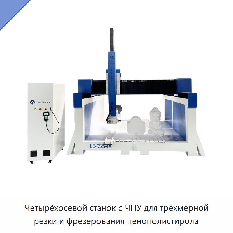 Четырёхосевой станок с ЧПУ для трёхмерной резки и фрезерования пенополистирола — Фрезерные станки по дереву