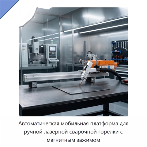Автоматическая мобильная платформа для ручной лазерной сварочной горелки с магнитным зажимом