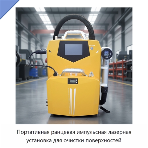 Портативная ранцевая импульсная лазерная установка для очистки поверхностей