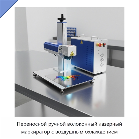 Переносной ручной волоконный лазерный маркиратор с воздушным охлаждением