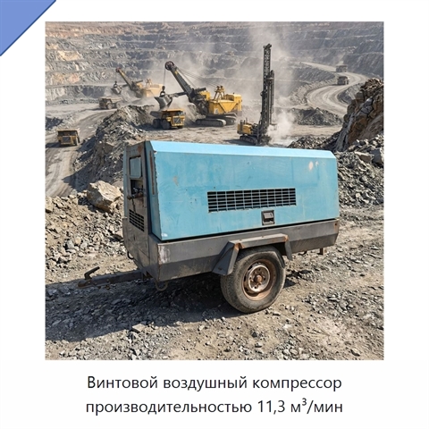 Винтовой воздушный компрессор производительностью 11,3 м³/мин