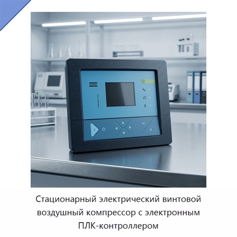 Стационарный электрический винтовой воздушный компрессор с электронным ПЛК-контроллером