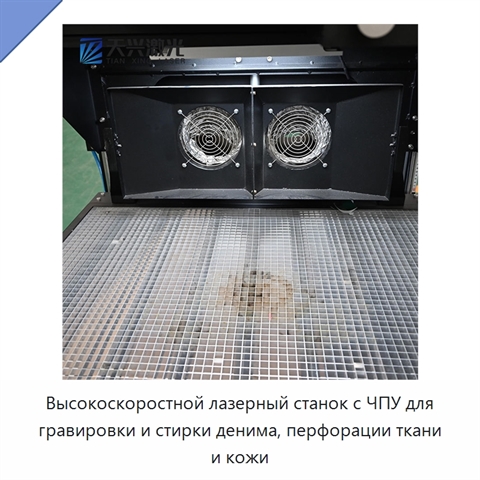 Высокоскоростной лазерный станок с ЧПУ для гравировки и стирки денима, перфорации ткани и кожи