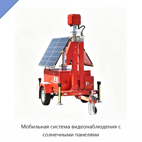 Мобильная система видеонаблюдения с солнечными панелями