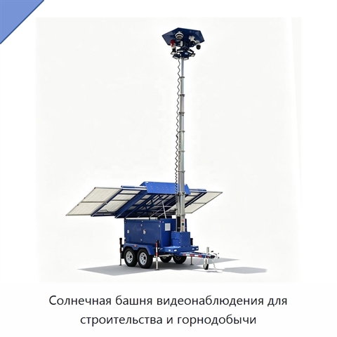 Солнечная башня видеонаблюдения для строительства и горнодобычи