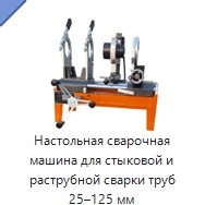 Настольная сварочная машина для стыковой и раструбной сварки труб 25–125 мм