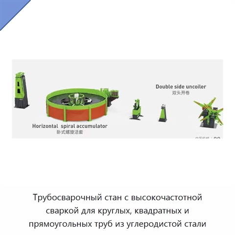Трубосварочный стан с высокочастотной сваркой для круглых, квадратных и прямоугольных труб из углеродистой стали