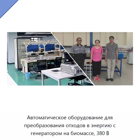 Автоматическое оборудование для преобразования отходов в энергию с генератором на биомассе, 380 В