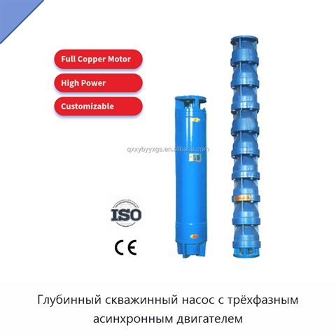 Глубинный скважинный насос с трёхфазным асинхронным двигателем