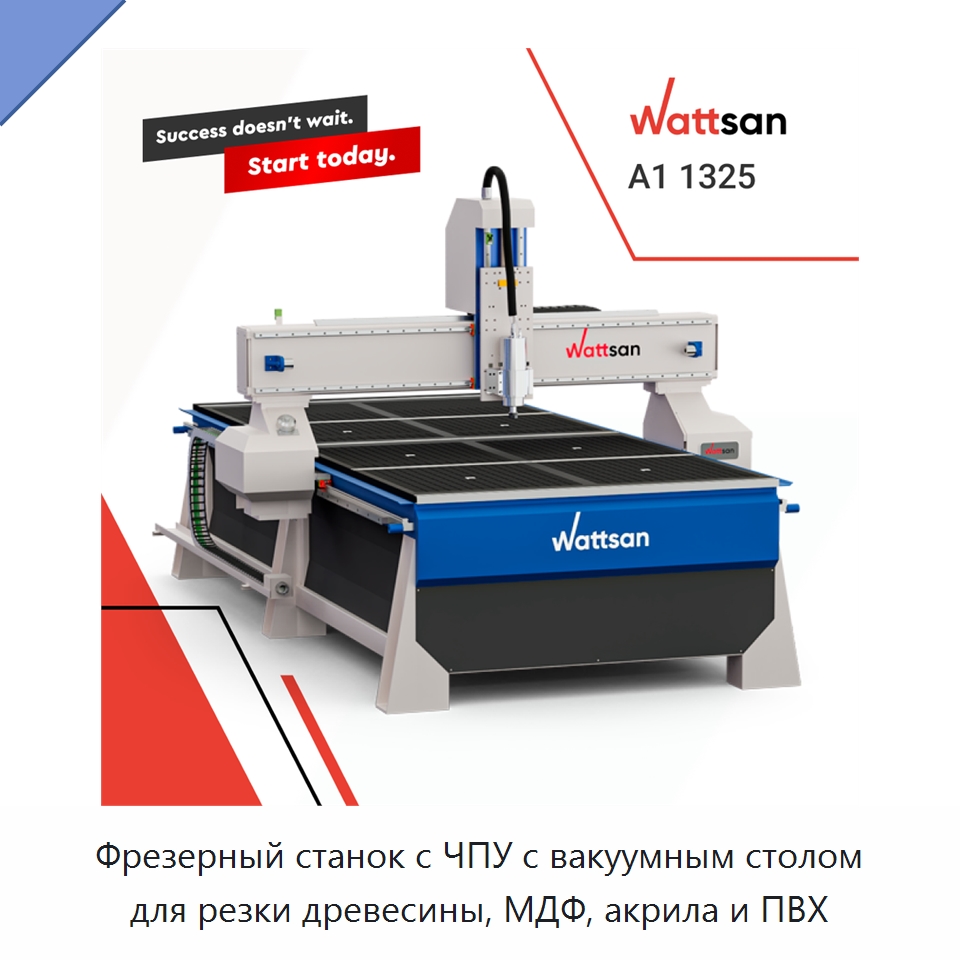 Фрезерный станок с ЧПУ с вакуумным столом для резки древесины, МДФ, акрила и ПВХ — Фрезерные станки по дереву