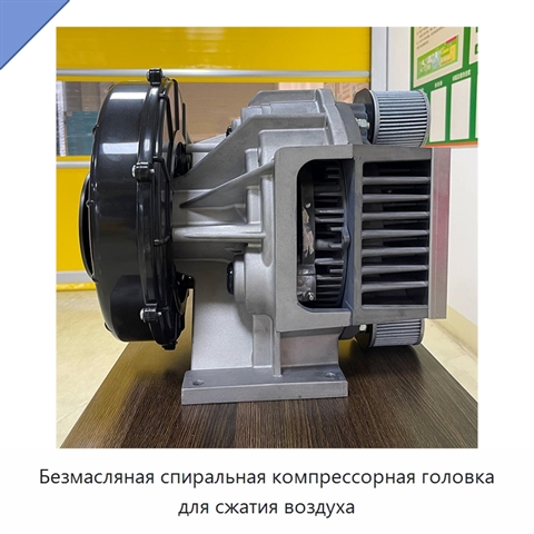 Безмасляная спиральная компрессорная головка для сжатия воздуха