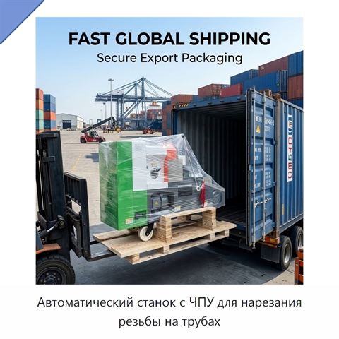 Автоматический станок с ЧПУ для нарезания резьбы на трубах