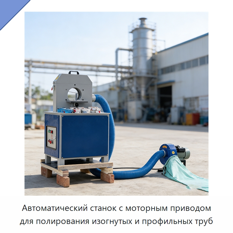 Автоматический станок с моторным приводом для полирования изогнутых и профильных труб
