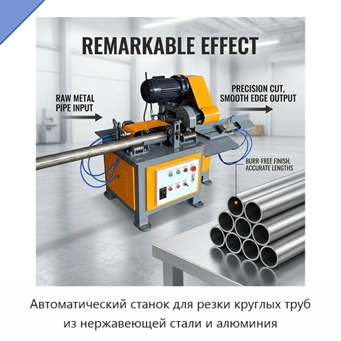 Автоматический станок для резки круглых труб из нержавеющей стали и алюминия