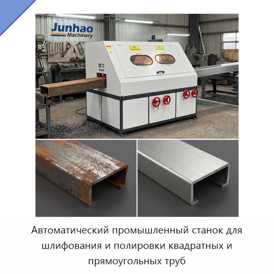 Автоматический промышленный станок для шлифования и полировки квадратных и прямоугольных труб — Полировальные станки по металлу