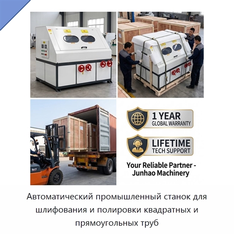 Автоматический промышленный станок для шлифования и полировки квадратных и прямоугольных труб