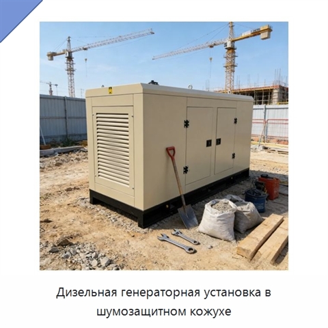 Дизельная генераторная установка в шумозащитном кожухе