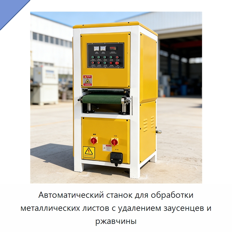 Автоматический станок для обработки металлических листов с удалением заусенцев и ржавчины — Полировальные станки по металлу