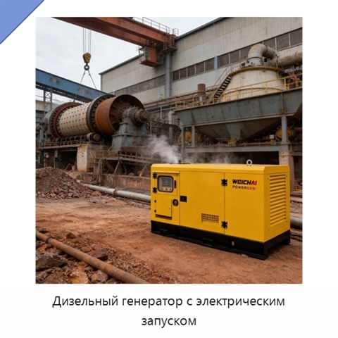Дизельный генератор с электрическим запуском