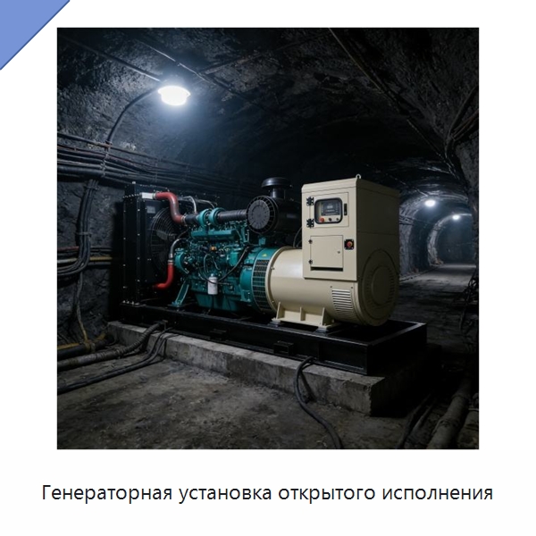 Генераторная установка открытого исполнения — Дизельные генераторы