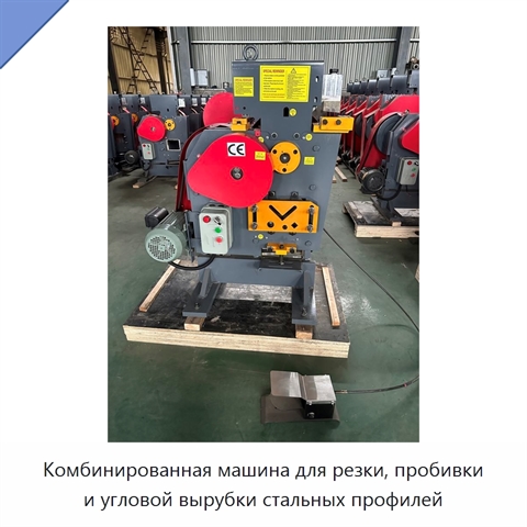 Комбинированная машина для резки, пробивки и угловой вырубки стальных профилей