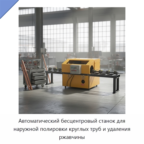 Автоматический бесцентровый станок для наружной полировки круглых труб и удаления ржавчины